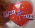 Valentine s Teddy Bear First Main Holding Heart 9  Inch Brown Plush Toy  v1184
