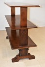 Baker Furniture Walnut Adjustable Tiered Sofa Serving Table