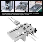 Jectse 3 In 1 Self Centering Dowel Jig Kit With Adjustable Drill   Clamp Board