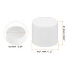 24pcs Twist Bottle Caps 24 410 Squeeze Flip Bottle Cap Replacement Caps White