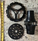 Antique Industrial Steampunk Cast Iron Gear Sprocket Lamp Base Parts Metal Art 