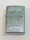 Vintage Zippo Jim Beam Bourbon High Polish Chrome Lighter 2002 Made In Usa Box