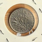 1976 France 1 2 Franc Coin Republique Francaise La Semeuse