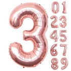 40 Inch Rose Gold Foil Number Balloons 3  Xxl Large 3-roseg-balloon-us Rosegold