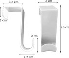 Over The Door Hooks Hangers  Laundry Hanger White Plastic 2 Pack Coats Towels