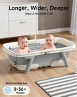 Collapsible Baby Bathtub  Large Infant Bath Tub With Thermometer   Cute Soft    