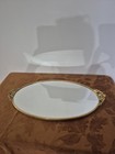 Gold Filigree Ormolu Mirror Tray  Perfume  Jewelry Box  Hollywood Regency Vanity