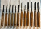  Wood Turning Lathe Chisels Set 12 Mixed Great Neck  Sorby   Custom Wall Mount