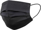 50 Pcs Black 3 Ply Disposable Face Mask Non Medical Surgical Earloop Mouth Cover