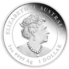 2022 Australia Colored Proof Lunar Year Of The Tiger 1oz Silver  1 Coin Series 3