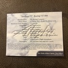 Alaska Airlines Pilot Trading Card starliner 75 Boeing 737-800  From 2007