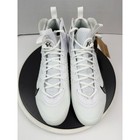 Nike Huarache 9 Elite Mid Lax Lacrosse Cleats White Black Men s 11 5 Fd0088-101