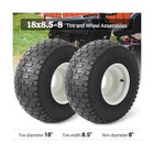 Ar-pro  2 Pack  18x8 5-8 Lawn Mower Tire And Wheel  4-lug Tubeless   4-lug On   