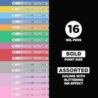 Sakura Gelly Roll Pens 16 Pack Assorted Glitter Ink Gel Writing Instruments