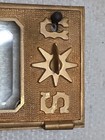 Vintage 1903 Us Post Office Box Door Star Combo Frame Am Po Equip Beveled Glass