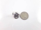 New Sterling Silver Unicorn Horse Oval Openwork Bead Ring Size 7 Fzz