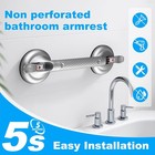 Nib Suction Cup 18 7  Grab Bar For Shower tub  W  Safety Indicators- Heavy Duty