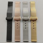 Milanese Stainless Steel Watch Strap Mesh Band Bracelet Deployant Clasp 20 22mm