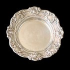 Vintage Silver Plate On Copper Wine Champagne Coaster Floral 7 5    Wedding Decor
