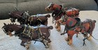 4-vintage Breyer Horses Blue Ribbon Sticker leather Harness Team Hitch   nice