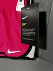 Nike Dri-fit Girls Athletic Shorts Xs Pink black white Elastic Waist