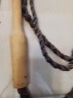 Vintage 1970 s Leather Braided Bull Whip- 6 Foot