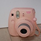 Fujifilm Instax Mini 8 Instant Film Camera Pink  good W New Batteries 