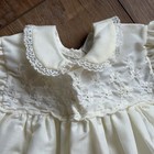 Vintage 1970 s Madonna Original 0-3m Dress   Eyelet And Lace Collar