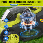 40v 16 In Brushless Cordless Push Lawn Mower 2x 4 0ah Batteries Charger