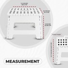 Folding Step Stool With Handle 9 Inch Anti Slip Foldable Plastic Stool For