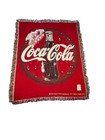 Vintage Coca-cola Throw Blanket  The Coca-cola Company  Bottle   Red  Logo