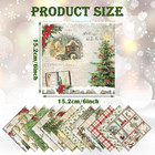 6  X 6  Winter Holiday Theme Christmas Cardstock  24 Sheets Scrapbooking Supplie