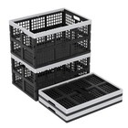 2 3 4-packs 42 Liters Plastic Collapsible Storage Crate Folding Milk Crate Bins