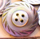Exquisite Set Of 7 Matching Antique Carved Shell Buttons