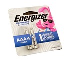 Energizer Ultimate Lithium Aaa Batteries 4 Battery Pack - Exp 12 2050 Brand New