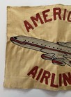 Vtg 1950s American Airlines Embroidered Placemat 12x14 Boeing 707 Jet Liner