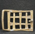 Wf01102 Very Cool Vintage 1970s  brass Bars  Artwork Fashion Unisex Belt Buckle