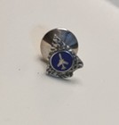 F-105 Thunderchief Sterling Silver Lapel Pin  Blue Enamel Center  Lbg Balfour