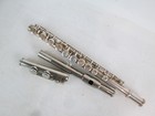 Unbranded Silver Three Piece Flute With Black Storage Bag Approx  39 X 11 Cm