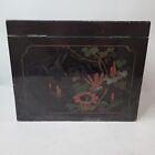 Large Vintage Antique Asian Chinese Japanese Wooden Lacquer Paint Trinket Box