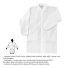 Disposable Lab Coat  50 Pcs  White  3 Pockets  S m l xl xxl