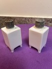 Vintage Ge Milk Glass Salt   Pepper Shakers 1930   s Two Sets   