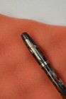 Vintage Fountain Pen Signet Lever Fill Gray Red Silver Marble