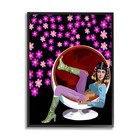 Stupell Pink Daisy Flowers Actress Taylor Lounging Modern Chair Framed Wall Art