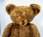 Vintage Antique Mohair Jointed Teddy Bear Well Loved 20  Tall About 13  Sitting