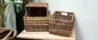 Oval Wicker Basket Set Of 2  Handwoven Abaca Bread Baskets For Serving  Fruit 