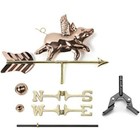 8840pr Flying Pig Cottage Weathervane  Polished Copper Roof Mount Garden  amp