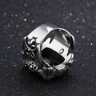 Viking s Vintage Axe Green Stone Signet Ring  Stainless Steel  Silver  Size 7-13