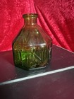 Vintage Small Vtg Wheaton N  J   Ink Bottle Octagonal Green Glass Octagon Mcm