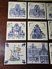 12 Klm Business Class Delft 3x3 Ceramic Tile Coaster